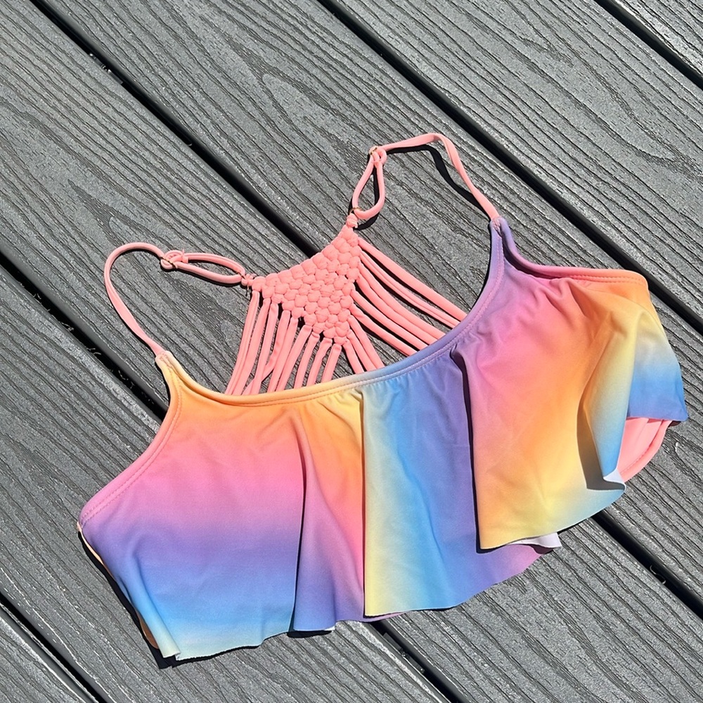Pastel Tie Dye Bathing Suit Top